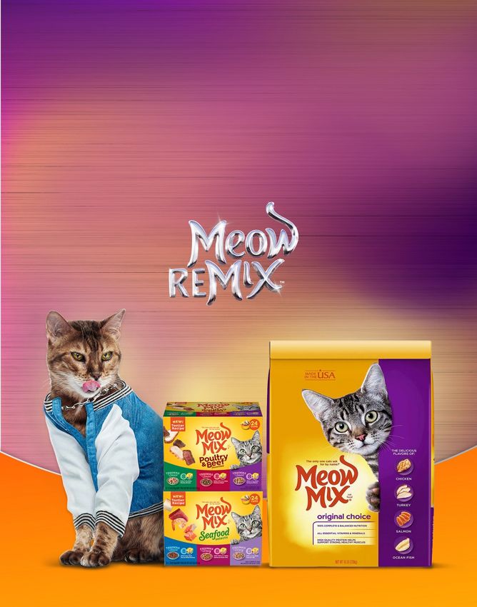 Meow mix hot sale cat video