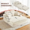Dolonm 66.5" Chaise Lounge Chair indoor, Deep Seated Armchair Lounge Chair Compressed Sofa, Convertible Floor Bed,With Cup Holder and Side Pockets - 2 of 4