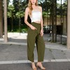 Anna-Kaci Women's Wide-Leg Elastic Waist Pants with Side Pockets - 3 of 4