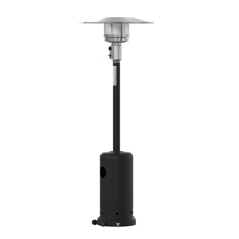 Flash Furniture Sol Patio Outdoor Heating-black Stainless Steel 40,000 Btu  Propane Heater With Wheels-commercial u0026 Residential Use-7.5 Feet Tall :  Target