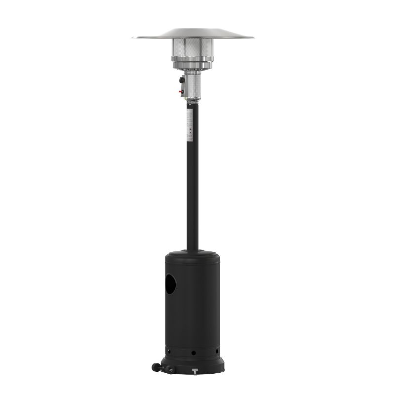 Merrick Lane Stainless Steel 7.5' Tall 40,000 BTU Outdoor Propane Patio Heater with Wheels, 1 of 13