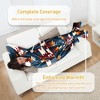 Catalonia Adult Wearable Fleece Blanket Snuggie with Foot Pockets, Super Soft Micro Plush Wrap Blanket Long Robe Loungewear, Cozy Gift for Woman Man - 3 of 4