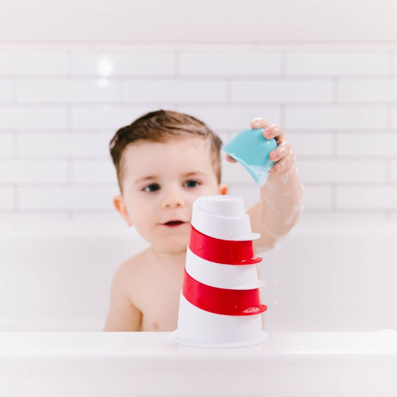 Ubbi Lighthouse Stacking Cups Bath Toy, 5 of 10