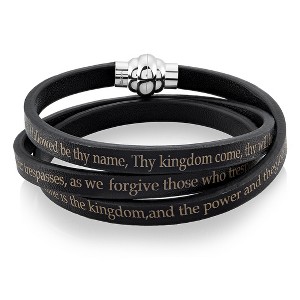 West Coast Jewelry Lord's Prayer Leather Wrap Bracelet - 1 of 3
