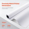 VEVOR Wide Format Paper, 36 in x 150 ft Plotter Paper, 4 Rolls CAD Bond Rolls with 2 in Core, 20 LB Bond Paper Rolls, Idea for CAD Drawings, White - 4 of 4