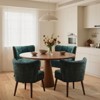 Modern Accent Chairs, Living Room Chairs, Upholstered Side Chair with Lounge Seat and Wood Legs for Dining Living Room Vanity - 3 of 4