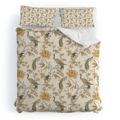 Deny Designs 3pc King Iveta Abolina Peacock Garden Duvet and Sham Set