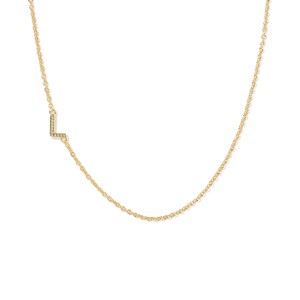 Kendra Scott 14K Gold Over Brass Mini "L" Initial Pendant Necklace - Gold - 1 of 3