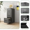 NicBex Narrow File Cabinet with Lock,Office Cabinet with Grooved Handles,Modern Storage Cabinet,Filing Cabinet for Home Office - 4 of 4
