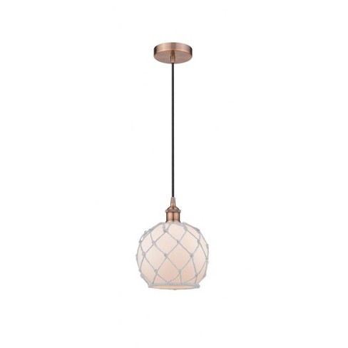 Innovations Lighting Farmhouse Rope 1 - Light Pendant in  Antique Copper - image 1 of 1