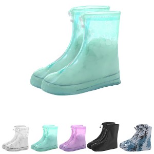 Unique Bargains Reusable Waterproof Shoe Covers Non-Slip for Men Women Easy to Clean Portable 1 Pair - 1 of 4