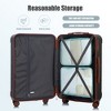 Lyngins Hardside 20/24/28 Inch 3PCs Carry on Luggage Sets with Spinner Wheels,TSA Lock,Retractable Handle,Suitcases Sets for Family Trips,Travel - 4 of 4
