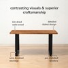 MH London Margeaux 60" Solid Wood Rectangle Dining Table with Trestle Legs - 3 of 4