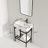 NicBex Bathroom Vanity with Basin,Bathroom Sink Vanity with Open Metal Leg and Shelves,24 inch Bathroom Sink Cabinet for Bathroom - 3 of 4