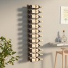 vidaXL Wall Mounted Wine Rack - Storage for 24 Bottles - Gold Iron Material - Includes Mounting Materials - Measures 8.9" x 1" x 45.7" - 2 of 4
