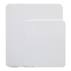 Simply Genius 8-Pack Plastic Cutting Boards for Kitchen, Non-Slip & BPA Free Flexible Chopping Board Set- (White, Mixed Size) - 1 of 4