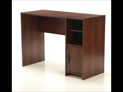 Summer Oak Wood Computer Desk with Drawer and Keyboard Tray
