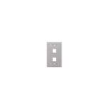 C2G Cables to Go C2G 03411 Single Gang Multimedia Keystone Wall Plate White 2-Port