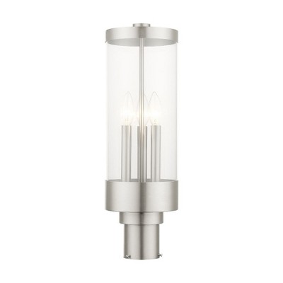 Livex Lighting Hillcrest 3 - Light Post Light in  Brushed Nickel
