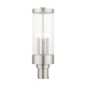 Livex Lighting Hillcrest 3 - Light Post Light in  Brushed Nickel - 1 of 1