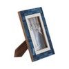 Sagebrook Home 4" x 6" Decorative Photo Frame - Contemporary Resin Wood Navy Blue and White Geometric Design Picture Frame - Home - 2 of 4