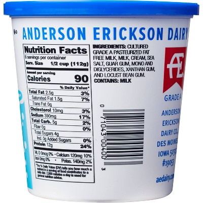 Anderson Erickson Low Fat Cottage Cheese with Sea Salt - 24oz