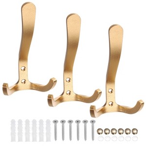 Unique Bargains Stainless Steel Waterproof Robe Hat Hooks and Hangers 4.34" 3 Pcs - 1 of 4