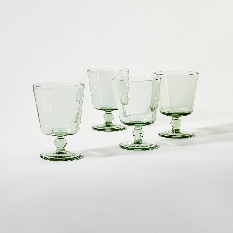 4pc Glass Drinkware Set Green - Threshold&#8482; designed with Studio McGee, 1 of 5
