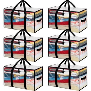 Heavy Duty Moving Bags Strong Handle, Extra Large Moving Boxes, Storage Tote Clothes, College Moving Supplies - 1 of 4