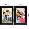 Americanflat 4" x 6" Hinged Picture Frame with Two Displays MDF and Shatter Resistant Glass - Black - 2 of 4