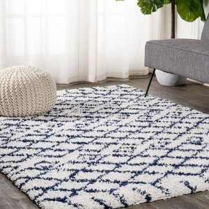 Algaida Moroccan Diamond Shag Area Rug  - JONATHAN Y - 1 of 4