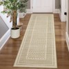 Indoor Modern Geometric Bordered Large Living Room Rugs, Washable Non Slip Throw Carpet for Bedroom, Soft Stain Resistant Floor Cover for Dining Room - 2 of 4