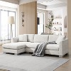 VYNXARIA Modern Oversized Sectional Sofa,L-shaped Luxury Couch Set with 2 Free pillows,5-seat Chenille Indoor Furniture with Chaise£¬Minsk Gray - 3 of 4