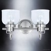 Urban Ambiance Luxury Modern Farmhouse Bath Light,  9''H x 15''W,  Brushed Nickel Finish, ULB2031 - 4 of 4