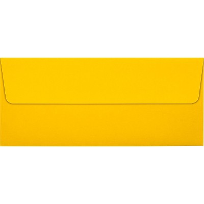 LUX Square Flap Self Seal #10 Invitation Envelope 4 1/2" x 9 1/2" Sunflower 50/Pack (EX4860-12-50)