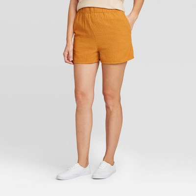 high waisted pull on shorts