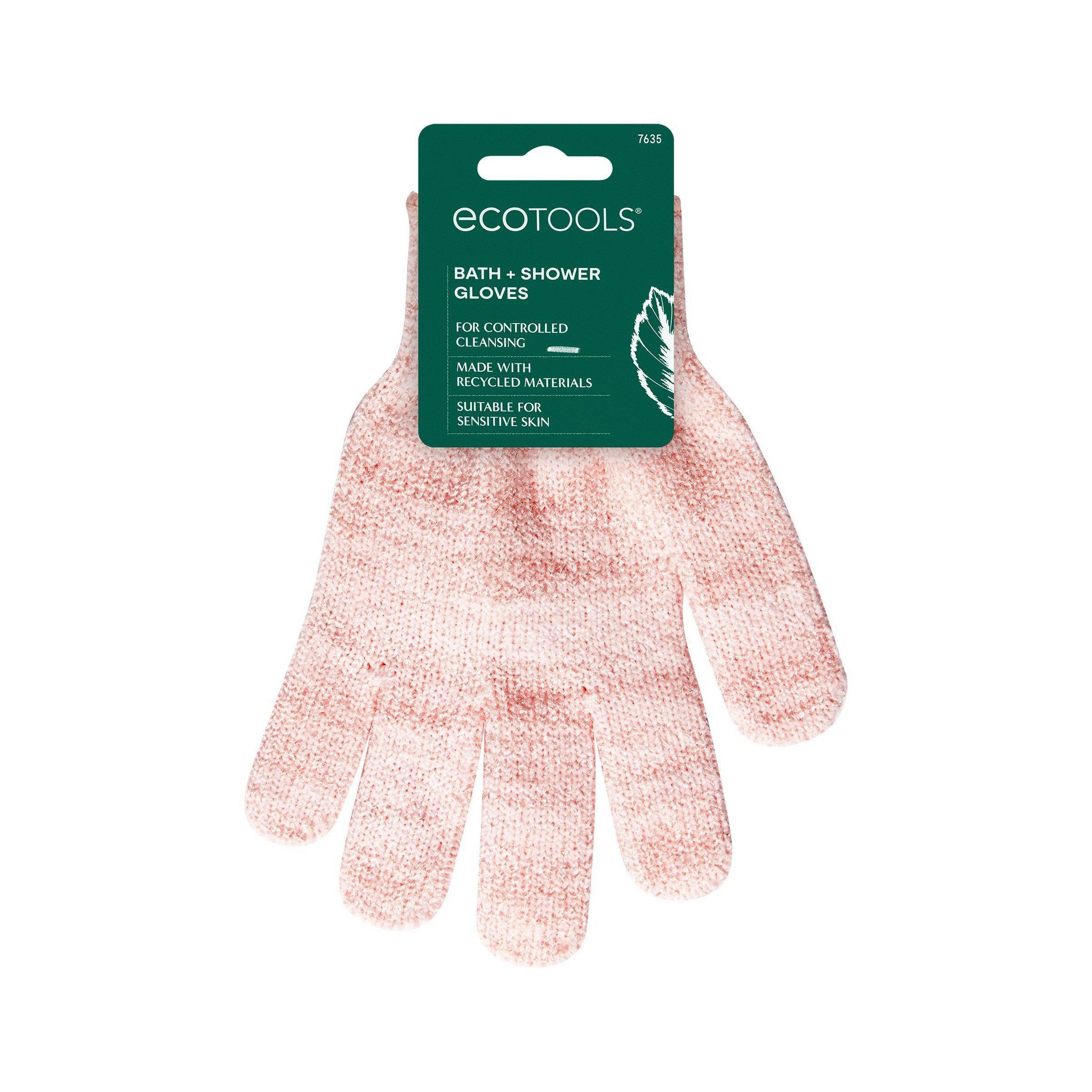 EcoTools Exfoliating Bath + Shower Gloves - Pink