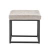 18" Square Button Tufted Metal Ottoman - WOVENBYRD - 2 of 4