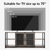63" TV Stand with 2 Open Shelves and 2 Mesh Doors, Industrial Design Entertainment Center, Media Console Table for Living Room and Bedroom - 3 of 4