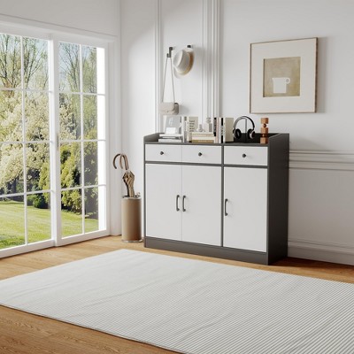 42.5'' Modern Sideboard Buffet Storage Cabinet with Adjustable Shelves