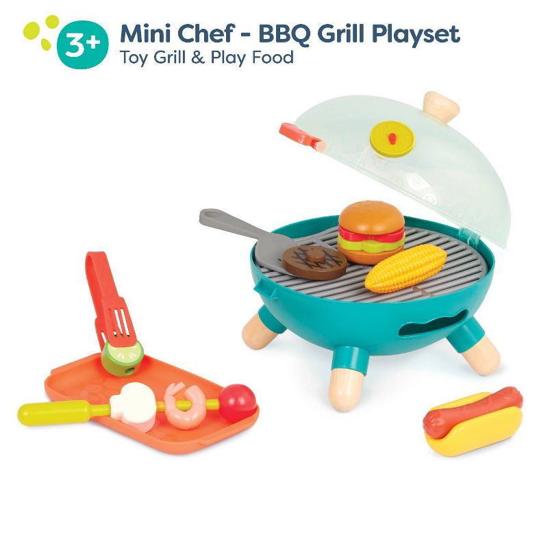 B. toys Toy Grill &#38; Play Food - Mini Chef - BBQ Grill Playset, 4 of 13