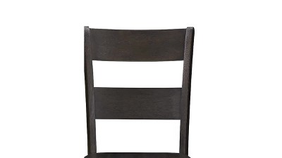 Haddie High Ladderback Walnut Wood Side Chair