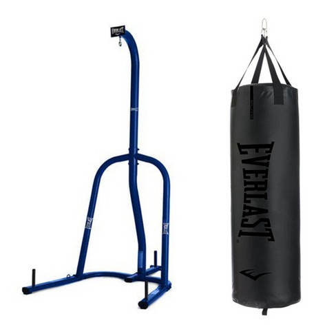 Everlast 2 Station Dual Heavy Duty Powder Coated Steel Heavy and Speed Bag  Stand 