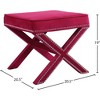 Meridian Furniture,Nixon Velvet Ottoman/Bench - 4 of 4