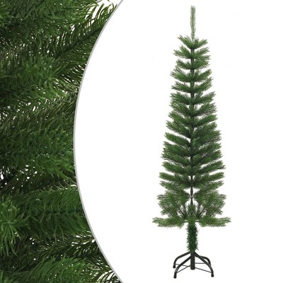 Aghana Digitals 150cm Slim Green PE Christmas Tree with Sturdy Steel Stand, 288 Realistic Bushy