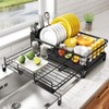 Hachikiko Expandable Dish Drying Rack - Large Kitchen Countertop Drainer for Plates, Bowls & Utensils, Space-Saving & Rust-Proof - 3 of 4