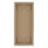 HC Companies Farmhouse Venetian 30 Inch Rectangular Flower Box Plant Saucer Drip Tray, Sandstone Tan, 2 Pack - 3 of 4