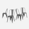 IHOMEADORE 18Inch Industrial Metal Dining Chairs set of 4 - 2 of 4