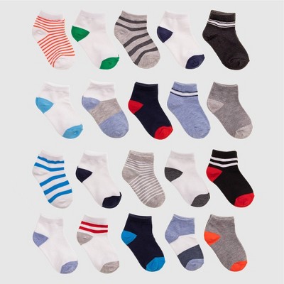 Image of Baby Boys' 20pk Ankle Socks - Cat & Jack™ Blue 6-12M