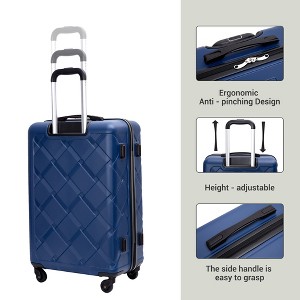 Vynxaria 8-Piece Green Hardshell Luggage Set: 20/24/28 Suitcases + Handbag + 4 Storage Bags with Spinner Wheels - 1 of 4